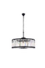 Elegant Furniture and Lighting Chelsea 10 Light Matte Black Chandelier Clear Royal Cut Crystal (1233D35MB/RC)