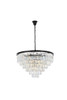 Sydney 33 Light Matte Black Chandelier Clear Royal Cut Crystal (1231D44MB/RC)