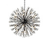 Vera 38 Inch Crystal Starburst Round Pendant In Black (2550D38BK)