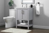Elegant Furniture and Lighting 24 Inch Single Bathroom Vanity In Grey (VF26624GR)