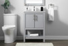 Elegant Furniture and Lighting 24 Inch Single Bathroom Vanity In Grey (VF26624GR)