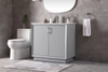 36 Inch Single Bathroom Vanity In Grey (VF19636GR)
