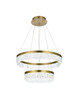 Elegant Furniture and Lighting Linden 22 Inch Adjustable Led Chandelier In Satin Gold (2050G22SG)