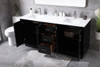 72 Inch Double Bathroom Vanity In Black (VF19672DBK)