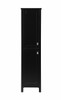 16 Inch Wide Bathroom Linen Storage Freestanding Cabinet In Black (SC011665BK)