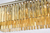 Elegant Furniture and Lighting Sydney 12 Light Polished Nickel Chandelier Golden Teak (1202D50PN-GT/RC)