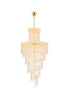 Elegant Furniture and Lighting Spiral 41 Light Gold Chandelier Clear Royal Cut Crystal (V1800SR48G/RC)