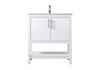 Elegant Furniture and Lighting 30 Inch Single Bathroom Vanity In White (VF26630WH)