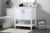 Elegant Furniture and Lighting 30 Inch Single Bathroom Vanity In White (VF26630WH)