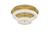 Bowen 22 Inch Adjustable Led Flush Mount In Satin Gold (3800F22L2SG)
