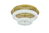 Bowen 22 Inch Adjustable Led Flush Mount In Satin Gold (3800F22L2SG)