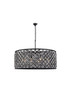 Madison 10 Light Matte Black Chandelier Silver Shade (Grey) Royal Cut Crystal (1214G43MB-SS/RC)