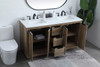 60 Inch Double Bathroom Vanity In Natural Oak (VF19460DNT)