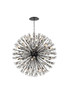 Elegant Furniture and Lighting Vera 50 Inch Crystal Starburst Round Pendant In Black (2550D50BK)