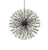 Elegant Furniture and Lighting Vera 50 Inch Crystal Starburst Round Pendant In Black (2550D50BK)