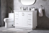 42 Inch Single Bathroom Vanity In White (VF19642WH)