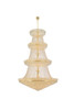 Elegant Furniture and Lighting Primo 56 Light Gold Chandelier Clear Royal Cut Crystal (V1800G62G/RC)