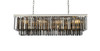 Elegant Furniture and Lighting Sydney 12 Light Polished Nickel Chandelier Silver Shade (1202D50PN-SS/RC)