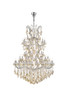 Elegant Furniture and Lighting Maria Theresa 61 Light Chrome Chandelier Golden Teak (2800G54C-GT/RC)