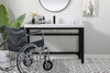 Elegant Furniture and Lighting 48 Inch Ada Compliant Single Bathroom Metal Vanity In Black (VF14548BK)