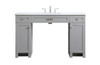 54 Inch Ada Compliant Bathroom Vanity In Grey (VF14954GR)