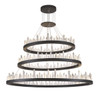 Malta 128 Light Satin Dark Grey Chandelier Clear Royal Cut Crystal (1705G3LSDG)