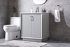 30 Inch Single Bathroom Vanity In Grey (VF19630GR)