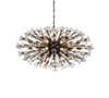 Vera 42 Inch Crystal Starburst Oval Pendant In Black (2550D42BK)