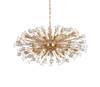 Vera 48 Inch Crystal Starburst Oval Pendant In Gold (2550D48SG)