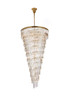 Sydney 36.5 Inch Spiral Crystal Chandelier In Satin Gold (1201SR36SG/RC)