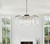 Elegant Furniture and Lighting Sydney 10 Light Polished Nickel Chandelier Clear Royal Cut Crystal (1238G43PN/RC)