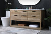 60 Inch Double Bathroom Vanity In Natural Oak (VF19260DNT)