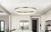 Rune 32 Inch Adjustable Led Chandelier In Satin Gold (2060D32SG)