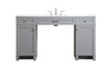 60 Inch Ada Compliant Bathroom Vanity In Grey (VF14960GR)