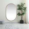 Metal Frame Oval Mirror 36X60 Inch In Brass (MR2A3660BRS)