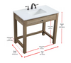 36 Inch Ada Compliant Bathroom Vanity In Natural Oak (VF14836NT)