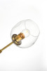 Elegant Furniture and Lighting Cavoli 74 Inch Chandelier In Brass (1712G74BR)