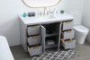 Elegant Furniture and Lighting 54 Inch Single Bathroom Vanity In Grey (VF19454GR)