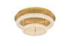 Bowen 26 Inch Adjustable Led Flush Mount In Satin Gold (3800F26L2SG)