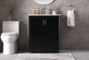 30 Inch Single Bathroom Vanity In Black (VF19630BK)