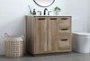 36 Inch Single Bathroom Vanity In Natural Oak (VF19436NT)