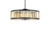 Chelsea 10 Light Matte Black Chandelier Golden Teak (Smoky) Royal Cut Crystal (1233G43MB-GT/RC)