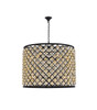 Madison 12 Light Matte Black Chandelier Golden Teak (Smoky) Royal Cut Crystal (1206D35MB-GT/RC)