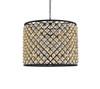 Madison 12 Light Matte Black Chandelier Golden Teak (Smoky) Royal Cut Crystal (1206D35MB-GT/RC)