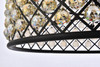 Madison 12 Light Matte Black Chandelier Golden Teak (Smoky) Royal Cut Crystal (1206D35MB-GT/RC)