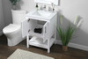 24 Inch Single Bathroom Vanity In White (VF26624WH)