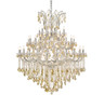 Maria Theresa 49 Light Chrome Chandelier Golden Teak (Smoky) Royal Cut Crystal (2800G60C-GT/RC)