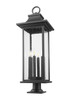 Tiberius 6 Light Outdoor Pier Mounted Fixture in Black (5017PHXLR-533PM-BK)