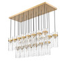 Z-Lite Fontaine 23 Light Linear Chandelier in Rubbed Brass (7002P5-23L-RB)