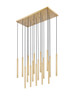 Forest 17 Light Linear Chandelier in Modern Gold (919MP24-17L-MGLD-LED)